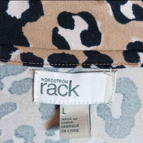 Nordstrom Rack Women Top Pants Cheetah Leopard 2pc Soft PJ's Sleepwear Set Sz L - Picture 7 of 10